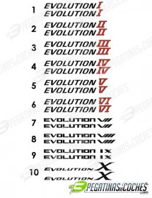 Evolution I-II-III-IV-V-VI-VII-VIII-IX-X