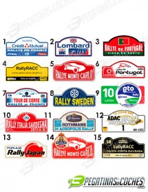Placas de Rallye WRC
