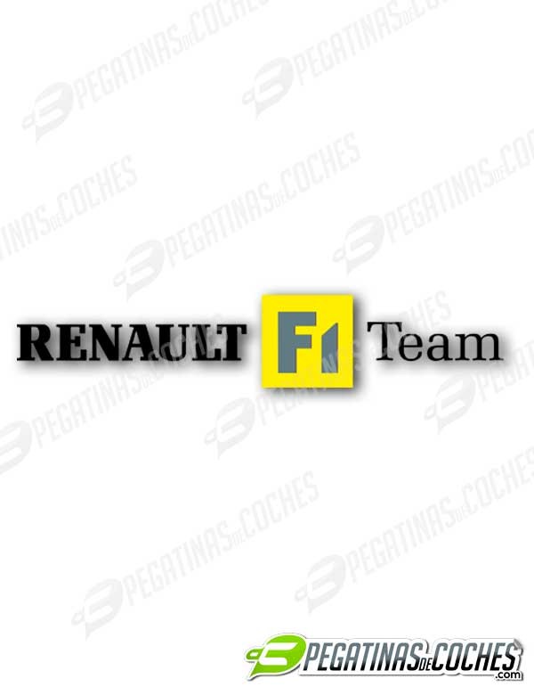 letra Mentalidad impactante Pegatina Renault F1 Team | www.pegatinasdecoches.es